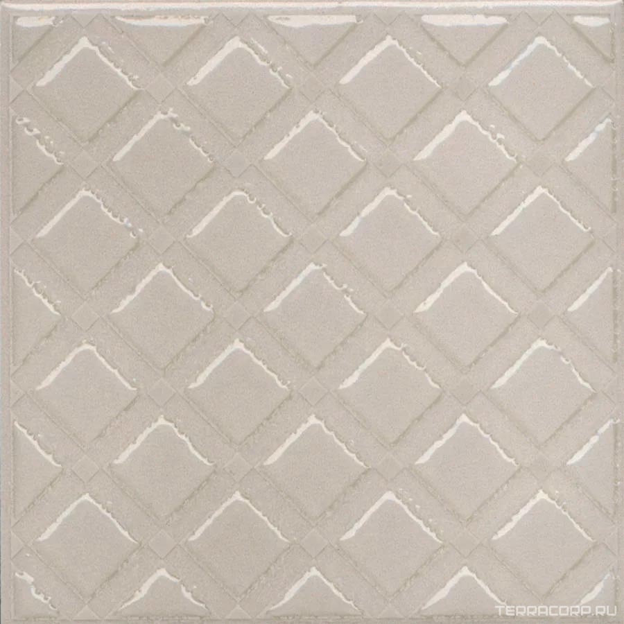 Керамическая плитка Kerama Marazzi Бахия Декор 1 серый светлый глянцевый 9,8x9,8x0,7 Серый, фото 7