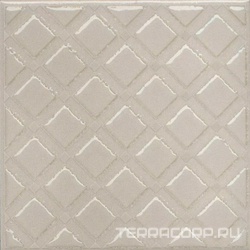 Декор Бахия 1 серый светлый глянцевый 9,8x9,8x0,7