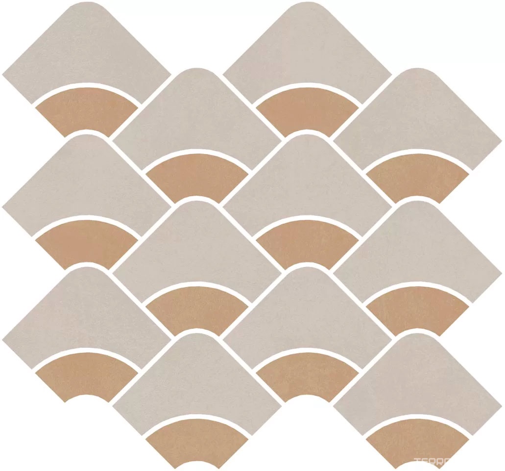 Керамическая плитка Kerama Marazzi Таделакт Декор наборный серый светлый, жёлтый матовый обрезной 30x28x0,9 Комбинированный, фото 6