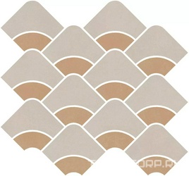 Декор Таделакт наборный серый светлый, жёлтый матовый обрезной  30x28x0,9