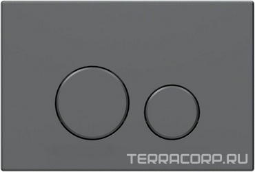 Кнопка двойного смыва, пневм., для инсталляции д/унитаза, (цв.графит), Priority 3.0 ZZ