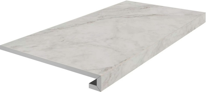 Ступени Kerama Marazzi Тубкаль Ступень фронтальная клееная  белый матовый обрезной 33x60x0,9 Белый 