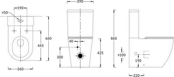 Унитазы Kerama Marazzi Sfera Чаша унитаза напольная, безободовый, БЕЗ бачка, крышка-сиденье в комплекте, цв.белый Белый 