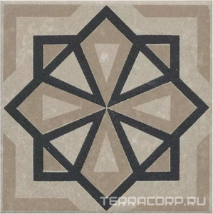 Керамическая плитка Kerama Marazzi Касабланка Декор  серый светлый матовый 9,8x9,8x0,7 Серый 