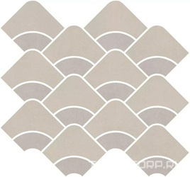 Декор Таделакт наборный серый светлый, серый матовый обрезной 30x28x0,9