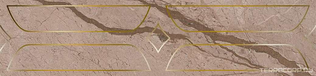 Бордюр Ифран бежевый светлый глянцевый обрезной 60x14,5x0,9