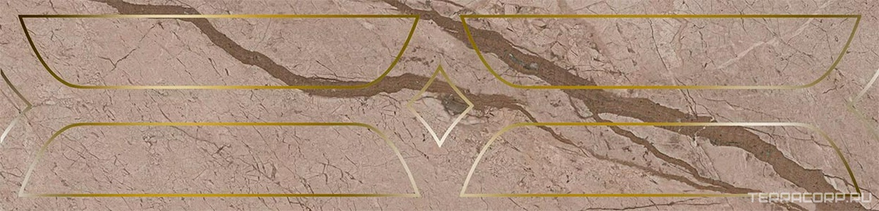 Керамическая плитка Kerama Marazzi Ифран Бордюр  бежевый светлый глянцевый обрезной 60x14,5x0,9 Бежевый 