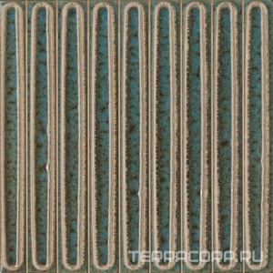 Керамическая плитка Kerama Marazzi Далия Декор чипсет  бирюзовый тёмный глянцевый 20x20x0,95 Бирюзовый 