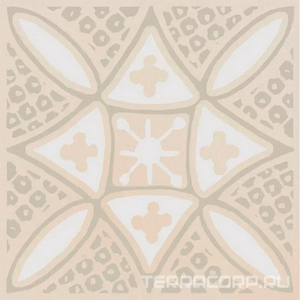 Керамическая плитка Kerama Marazzi Бахия Декор  2 бежевый светлый глянцевый 9,8x9,8x0,7 Бежевый 