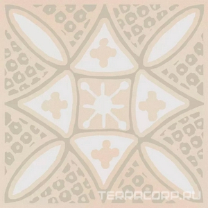 Керамическая плитка Kerama Marazzi Бахия Декор  2 бежевый светлый глянцевый 9,8x9,8x0,7 Бежевый 