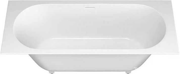 Ванна 1700х700хh600мм, встраив., литой камень S-Sense глянец. цв.белый, д/к Up&Down в цвет ванны,интегрир.слив-перелив,ножки компл, ZZ Salini Ornella Axis Kit 104713G
