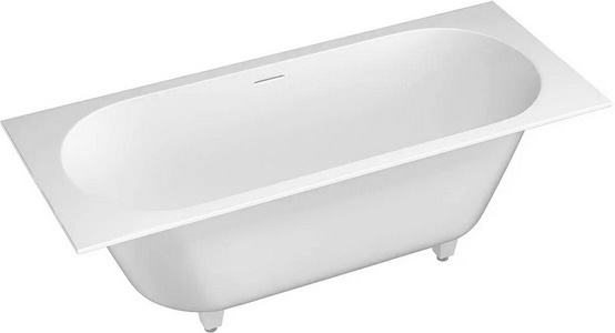 Ванна 1700х700хh600мм, встраив., литой камень S-Sense глянец. цв.белый, д/к Up&Down в цвет ванны,интегрир.слив-перелив,ножки компл, ZZ Salini Ornella Axis Kit 104713G