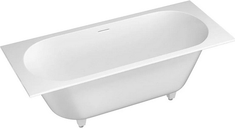 Ванна 1905x905x635/655мм, встраив, литой камень S-Sense глянец цв.белый, д/к Up&Down в цвет ванны,интегр.слив-перелив,ножки компл, Ornella Axis Kit ZZ