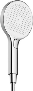 Душевая лейка, кнопочное управление, 130 мм, 3 режима, цвет хром/белый Sancos Nok SC6001CH-W