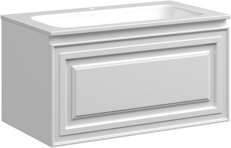 Тумба подвесная 790х445 мм, 1 выдвижн. ящик, без раковины арт.CN7012, цвет белый матовый Sancos Very VR80W
