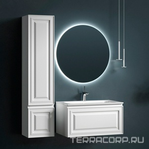 Тумба подвесная 790х445 мм, 1 выдвижн. ящик, без раковины арт.CN7012, цвет белый матовый Sancos Very VR80W