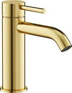 Смеситель для раковины без д/к, цв.PVD брашированное золото Sancos Etna SC9001BG
