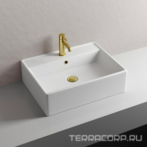 Смеситель для раковины без д/к, цв.PVD брашированное золото Sancos Etna SC9001BG