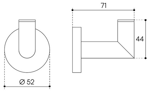 Крючок (цв.хром),  ZZ Aqueduto PONTO PON0100