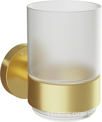 Стакан настенный, (цв.шлифованное золото / стекло мат.), PONTO ZZ