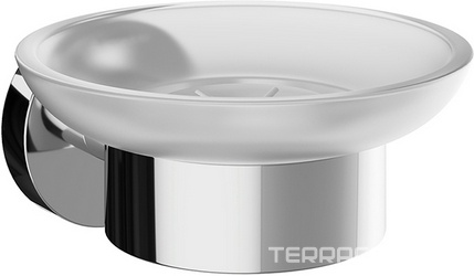 Мыльница настенная, (цв.хром / стекло мат.), PONTO ZZ