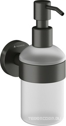Дозатор настенный, (цв.оружейная сталь / стекло мат.), PONTO ZZ