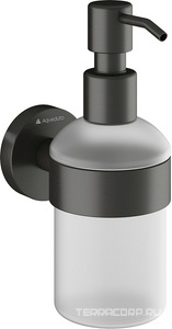 Дозатор настенный, (цв.оружейная сталь / стекло мат.),  ZZ Aqueduto PONTO PON0445