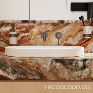 Дозатор настенный, (цв.оружейная сталь / стекло мат.),  ZZ Aqueduto PONTO PON0445