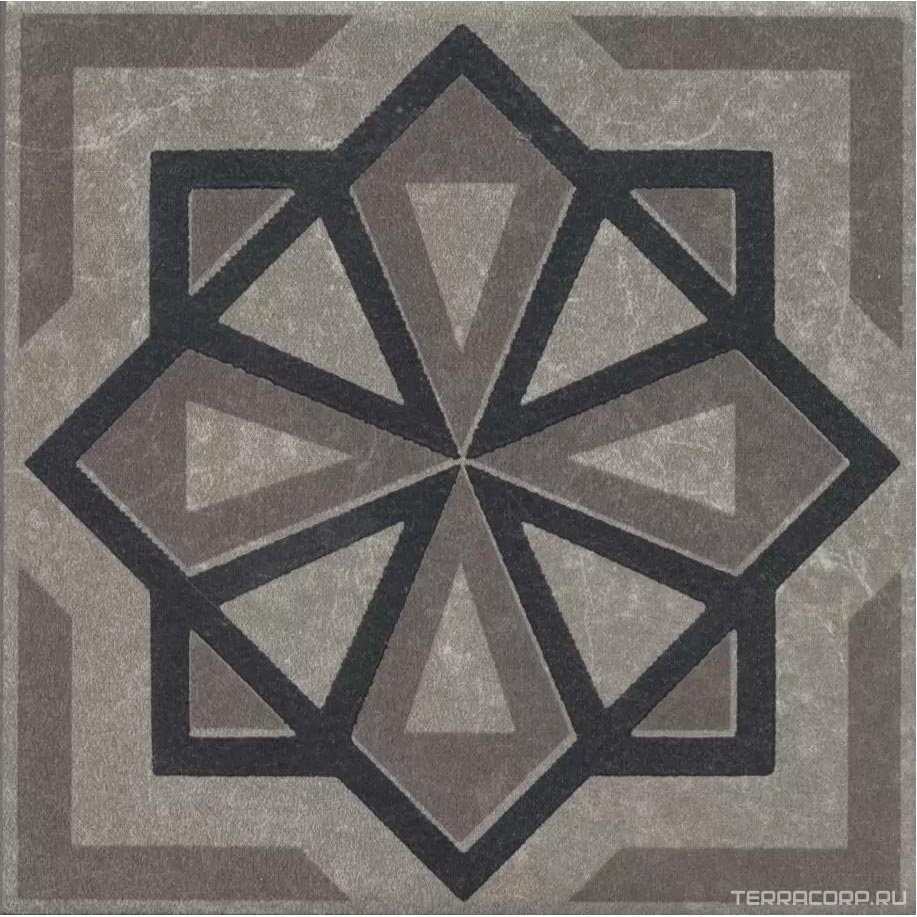 Керамическая плитка Kerama Marazzi Касабланка Декор серый матовый 9,8x9,8x0,7 Серый, фото 6