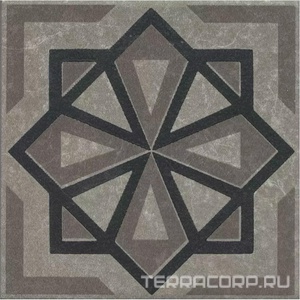 Керамическая плитка Kerama Marazzi Касабланка Декор  серый матовый 9,8x9,8x0,7 Серый 