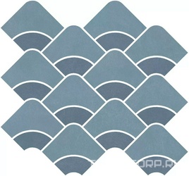 Декор Таделакт наборный синий светлый, синий матовый обрезной 30x28x0,9