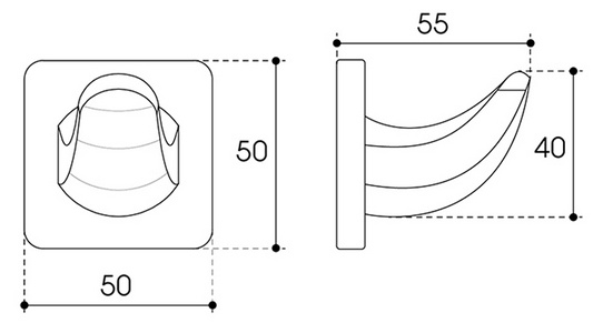 Крючок (цв.хром),  ZZ Aqueduto RESPINGO RES0100