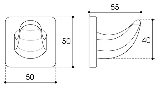 Крючок (цв.шлифованное золото),  ZZ Aqueduto RESPINGO RES0150