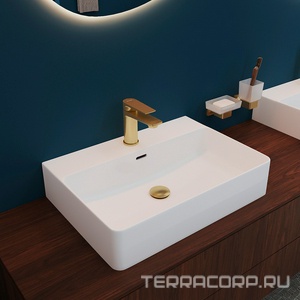 Стакан настенный, (цв.шлифованное золото / стекло мат.),  ZZ Aqueduto RESPINGO RES0250