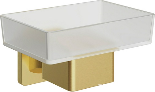 Мыльница настенная, (цв.шлифованное золото / стекло мат.),  ZZ Aqueduto RESPINGO RES0350