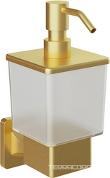 Дозатор настенный, (цв.шлифованное золото / стекло мат.), RESPINGO ZZ