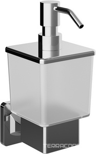 Дозатор настенный, (цв.хром / стекло мат.),  ZZ Aqueduto RESPINGO RES0400