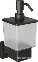Дозатор настенный, (цв.оружейная сталь / стекло мат.), RESPINGO ZZ