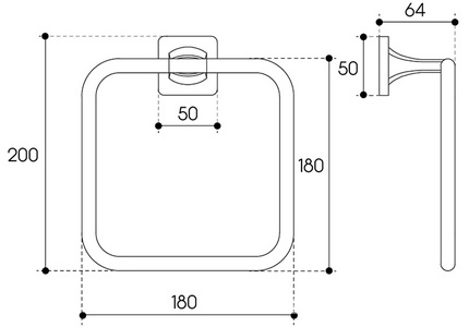 Полотенцедержатель-кольцо, (цв.оружейная сталь),  ZZ Aqueduto RESPINGO RES0545