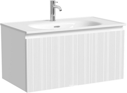 Тумба подвесная 785х453 мм, 1 выдвижн. ящик, без раковины арт.CN7005, цвет белый Sancos Code CD80W