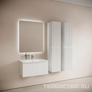 Тумба подвесная 785х453 мм, 1 выдвижн. ящик, без раковины арт.CN7005, цвет белый Sancos Code CD80W