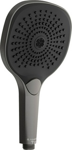 Смеситель-термостат для душа, со стационарным верхним душем пластик d255мм, ручн.душевая лейка, шланг в компл., (цв.оружейная сталь),  ZZ Aqueduto Chuva CHU0345