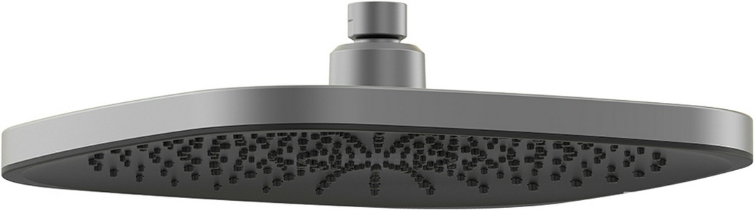 Смеситель-термостат для душа, со стационарным верхним душем пластик d255мм, ручн.душевая лейка, шланг в компл., (цв.оружейная сталь),  ZZ Aqueduto Chuva CHU0345