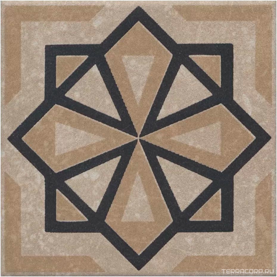 Керамическая плитка Kerama Marazzi Касабланка Декор бежевый светлый матовый 9,8x9,8x0,7 Бежевый, фото 6