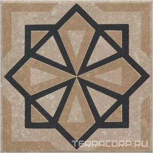 Керамическая плитка Kerama Marazzi Касабланка Декор  бежевый светлый матовый 9,8x9,8x0,7 Бежевый 