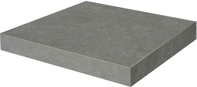 Ступени Kerama Marazzi Касабланка Ступень угловая клееная  HP серый тёмный матовый обрезной 33x33x0,9 Серый 