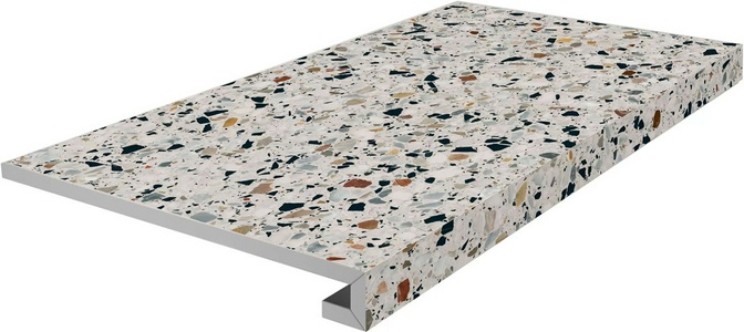 Ступени Kerama Marazzi Бричиола Ступень фронтальная клееная  белый матовый обрезной 33x60x0,9 Белый 