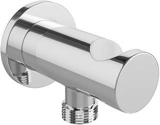 Кронштейн для ручного душа, кругл., совмещённый со шланговым подсоед. 1/2, (цв.хром), Chuva XX