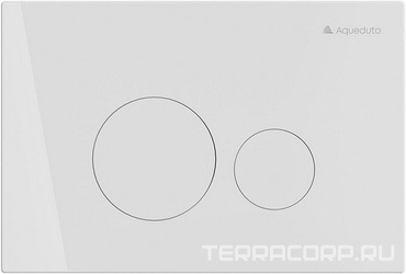 Клавиша двойного смыва для инстал., д/унитаза, (пластик цв.белый глянец), Circulo ZZ