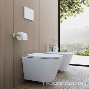 Клавиша двойного смыва для инстал., д/унитаза, (пластик цв.белый глянец),  ZZ Aqueduto Circulo CIR0210